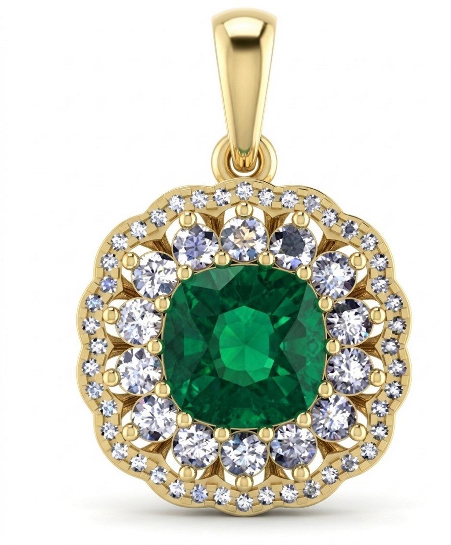 LG - 14K 2.06CT D-PENDANT LDS CUSC/RDS CERTIFIED EME 1.47